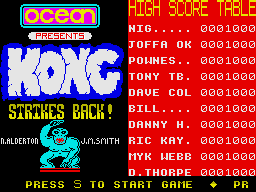 Kong 2 - Kong Strikes Back (1985)(Ocean Software)